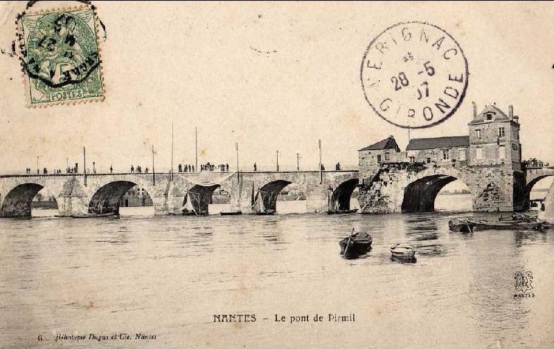 Nantes Ancien Nantes La Loire Bras De Pirmil Nantes Le Pont De Pirmil 00